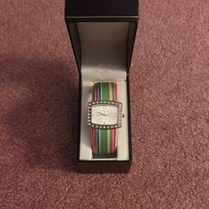 Vernier Watch with Rhinestone Bezel